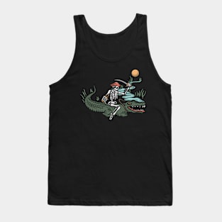 Crocodile and pirate Tank Top